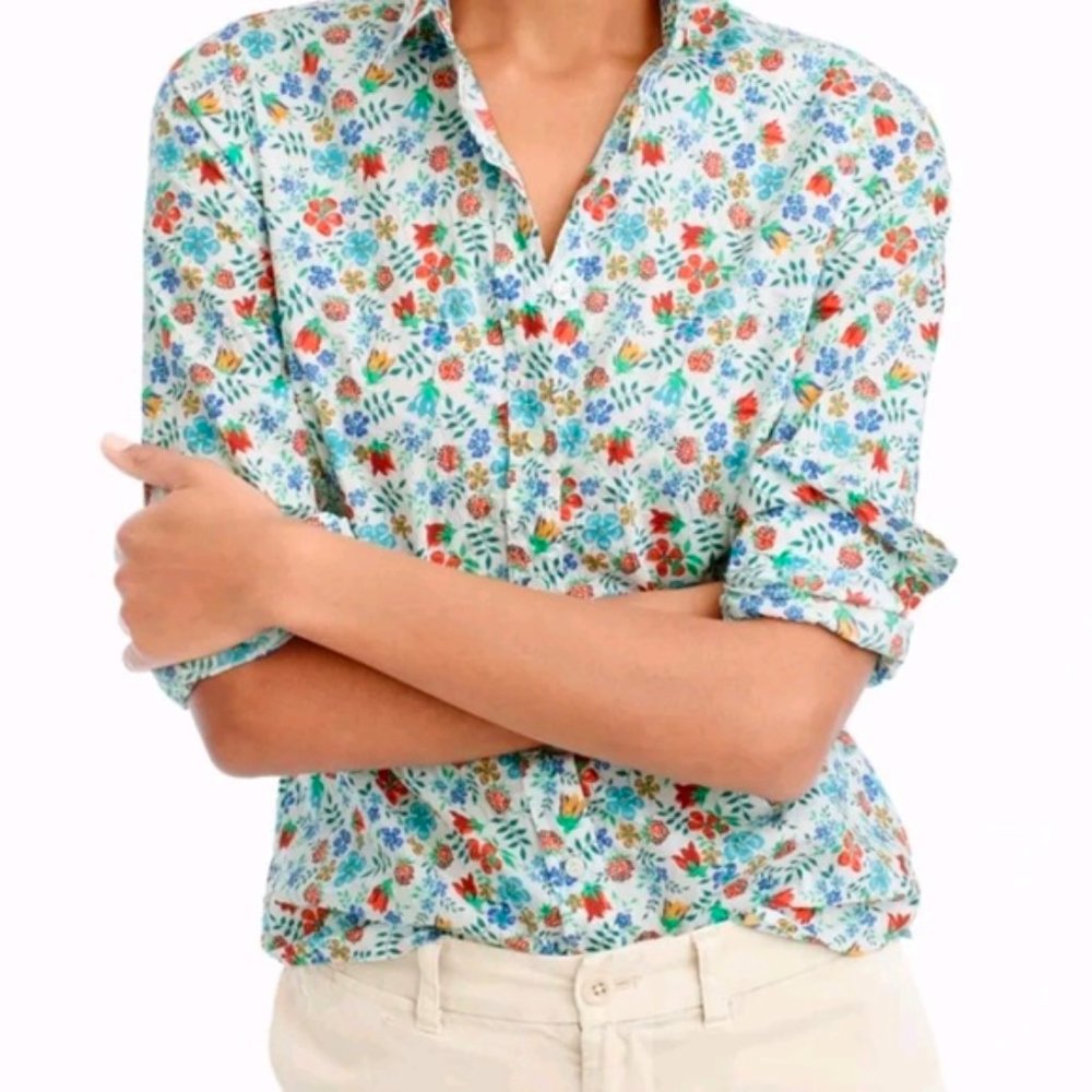 J. Crew | Liberty Arts Fabrics Floral Button Down